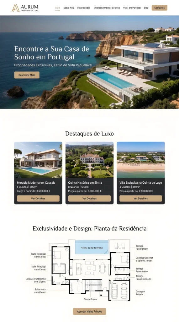 Design de interface de site para IMOBILIÁRIAS — Digitalleke