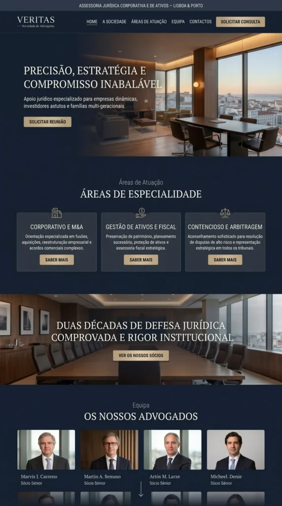 Design de interface de site para ADVOCACIA & CONSULTORIA CORPORATIVA — Digitalleke